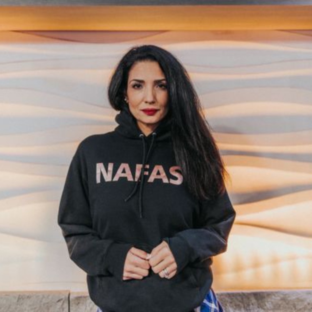 Black Rose Gold Nafas Hoodie